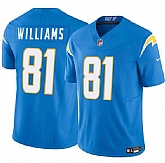 Men & Women & Youth Los Angeles Chargers #81 Mike Williams Blue 2025 F.U.S.E. Vapor Limited Stitched Jersey,baseball caps,new era cap wholesale,wholesale hats